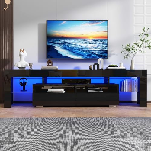 70in TV Stand for 75/80 inch TV, Modern LED TV Stand for Living Room, view 7