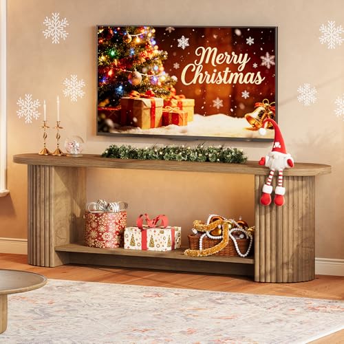63" Fluted TV Stand for 50/55/65/75-Inch TV, Farmhouse TV Table, view 7