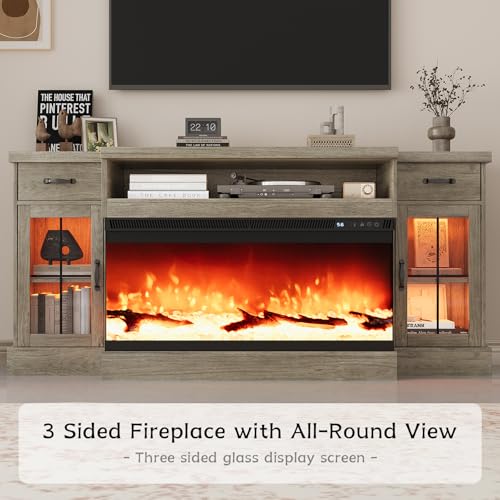 70" Fireplace TV Stand for TVs Up to 80", view 7