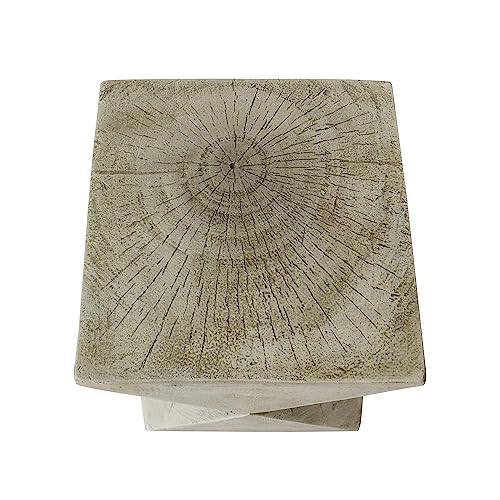 Lux Outdoor Weight Concrete Side Table, Light Gray