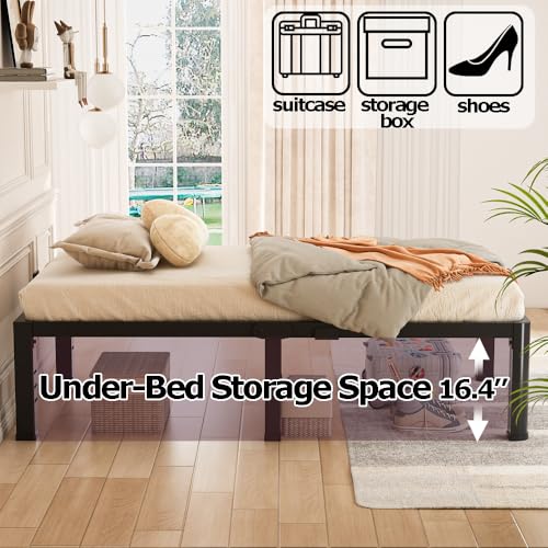 18 Inch Full Size Bed Frame Metal Platform with Round Corner Legs, view 7