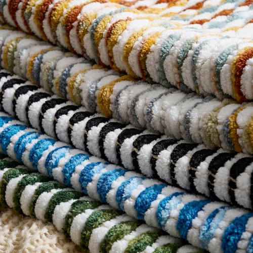 Boho Chenille Pillow Cover Decorative Tufted Pillowcase for Couch Bed Sofa Bedroom Living Room Modern 18 x 18-Inch Grey