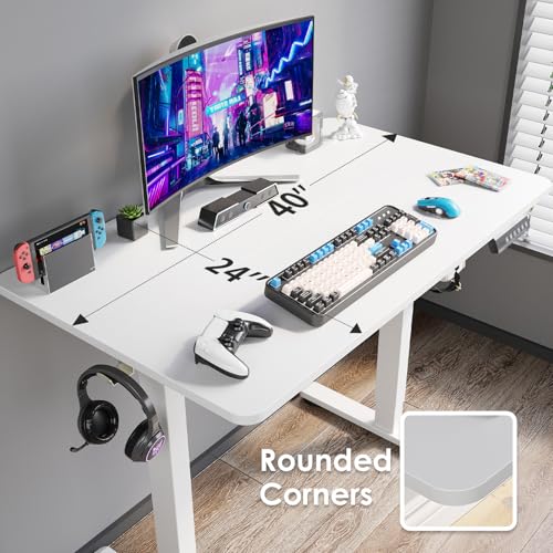 Electric Standing Desk Adjustable Height Sit Stand Home Office Desk with Splice, view 8