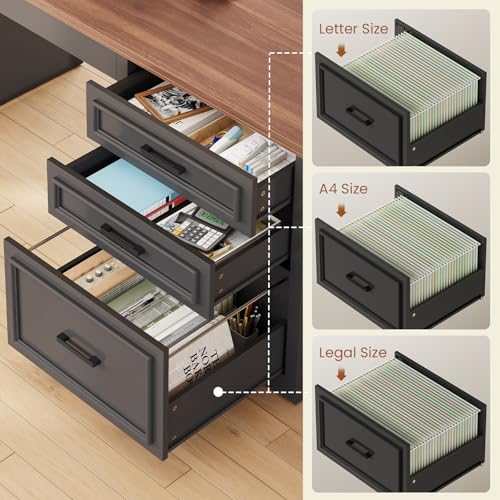 Farmhouse L Shaped Electric Standing Desk, view 7