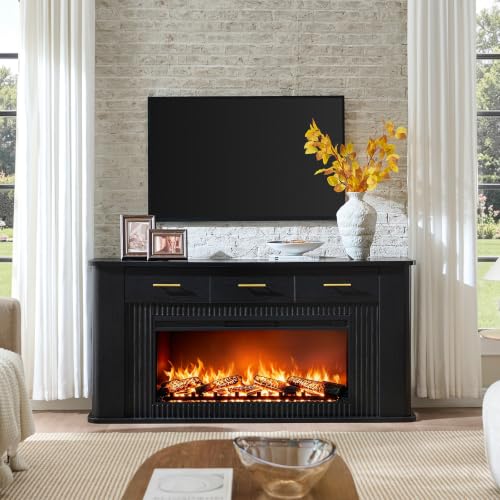 70" Fireplace TV Stand with 42" Electric Fireplace, view 8