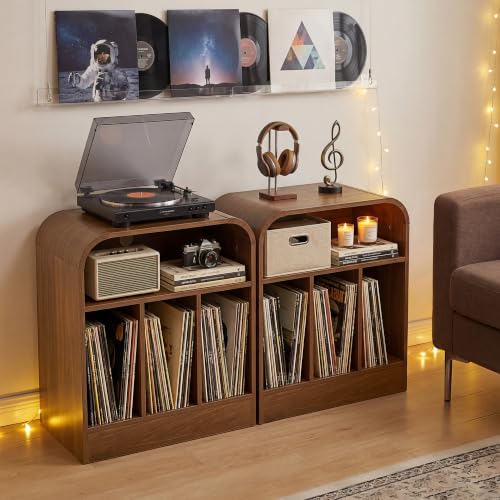 3-Tier Record Player Stand, Walnut, view 7