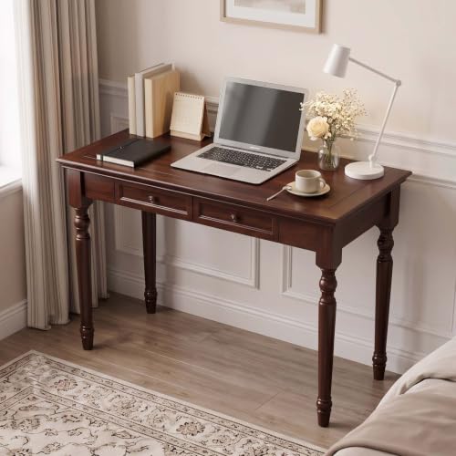 Walnut Writing Desks with Drawers, 47" French Country Style, view 2