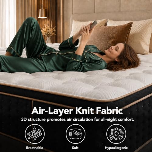 14 Inch Queen Size Hybrid Mattress in a Box, view 7