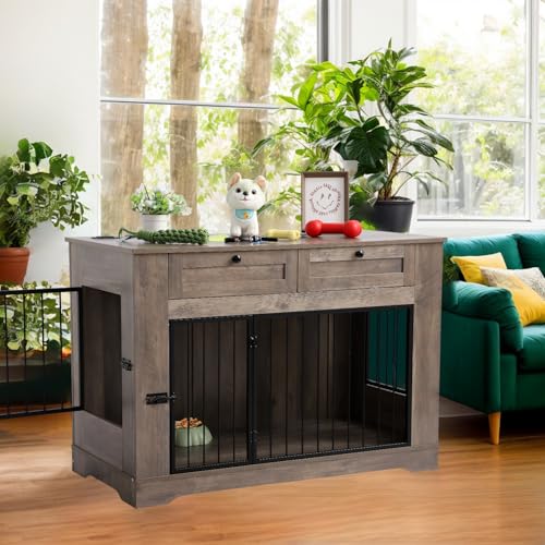 Large Dog Crate Furniture-Decorative Heavy Duty Dog Cage Indoor, view 8