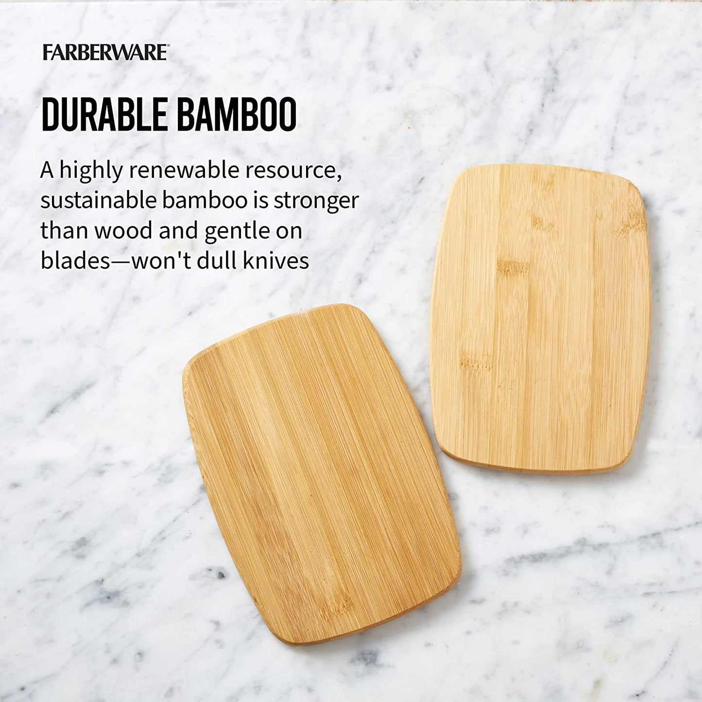 4-Piece Reversible Bamboo Cutting Board and Charcuterie Set, Assorted Sizes, Durable Wood Serving Boards for Cheese, Meats, and Prep