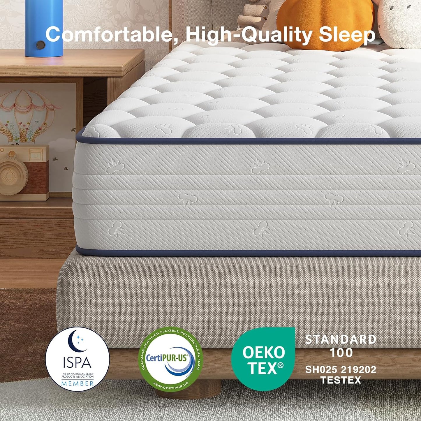 6 Inch Twin Mattress,Bonnell Spring Hybrid Mattresses for Spine Support & Cooling Comfort - Twin Bed Mattress,Adaptive Foam Layer with Medium Firm- Certipur-Us Certified for Youth/Guest Rooms