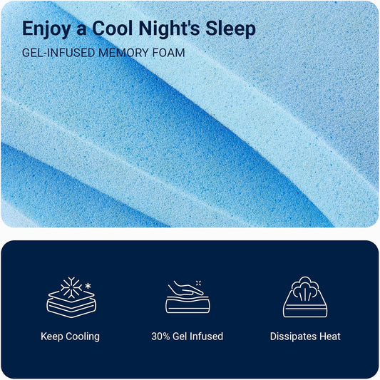 Twin Mattress, 5 Inch Twin Size Mattress for Kids, Gel Memory Foam Mattresses for Cooling Night Sleep & Pressure Relief, Colchones Fiberglass Free Certipur-Us Certified