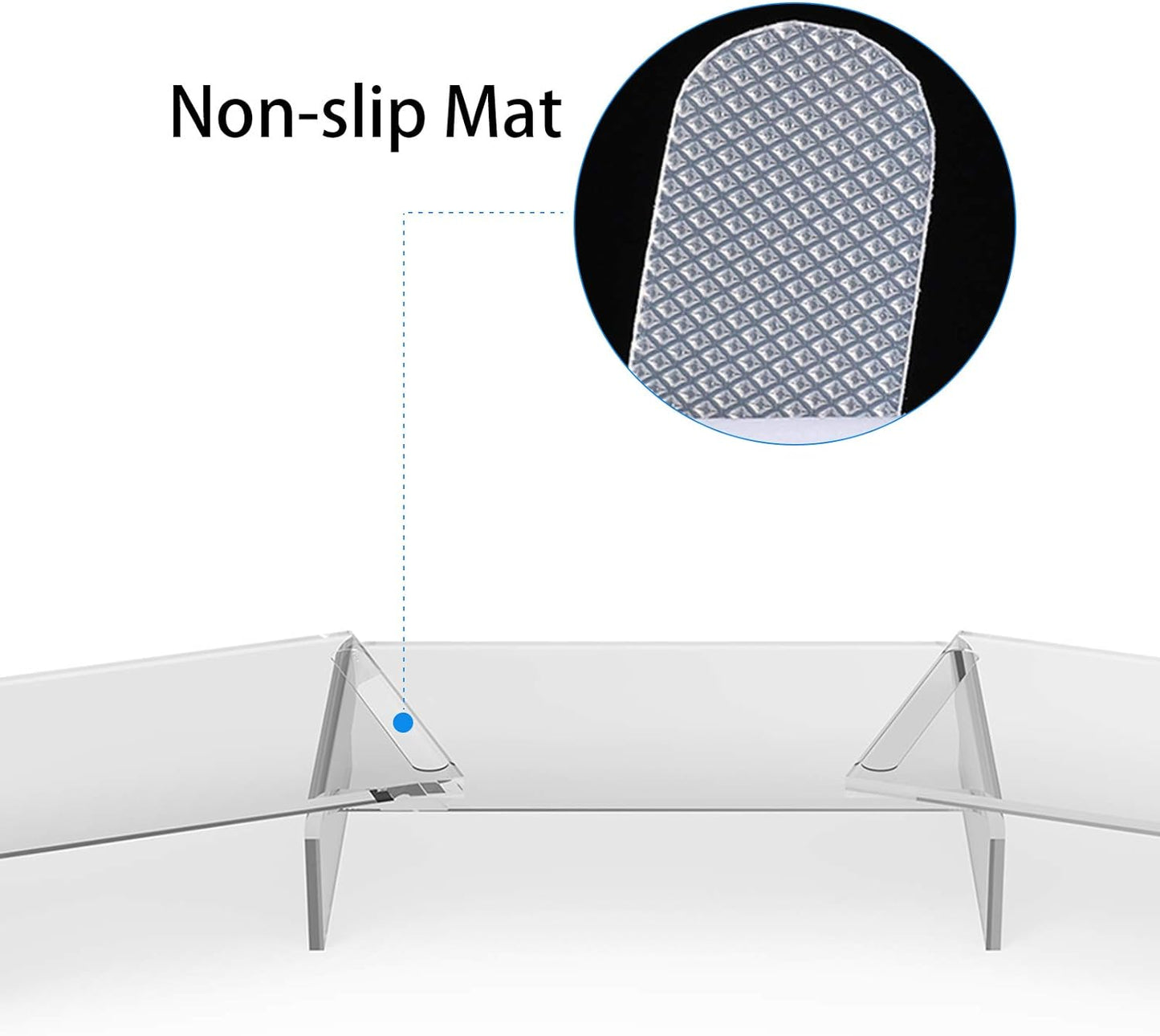 Clear Acrylic Monitor Stand Riser, 3 Shelves Adjustable Dual Monitor Stand with Anti-Slip Mat, Premium Desk Organizer for Home Office, Laptops, Pcs, Printers, Tvs
