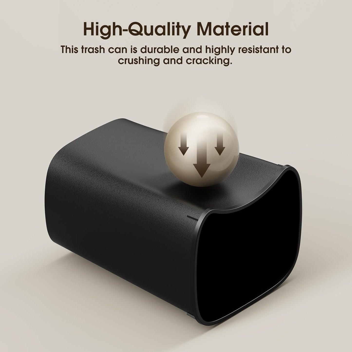 Small Bathroom Trash Can, 2.6 Gallon Slim Mini Garbage Can Small Trash Bin Plastic Waste Basket for Dorm Room, Bedroom, Office, Toilet (Black)