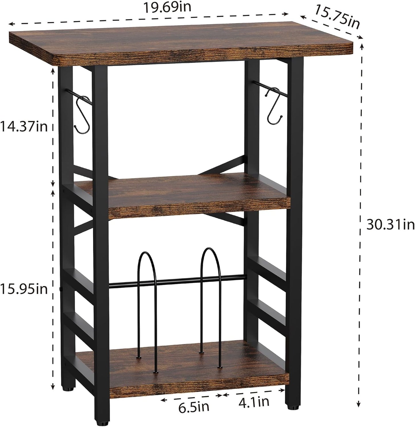 Record Player Stand with Extended Desktop,Large Record Player Table with Vinyl Storage,Turntable Stand with Record Holder Vinyls Display Shelf for Music Room Studio,Retro