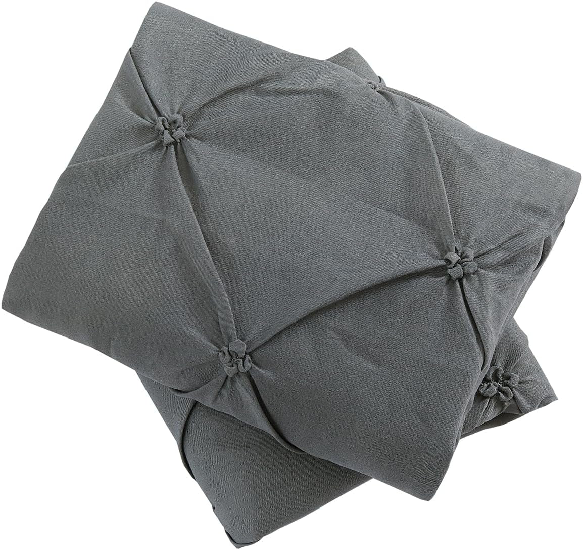 Lightweight Soft Microfiber Pillow Shams, Well Crafted Pinch Pleat, King Size (20X36) Grey Color 2 Pack