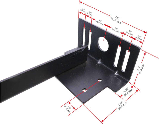 #00712 Bed Frame Extension Set – Heavy-Duty Steel Brackets Extend Metal Bed Frame to Connect Headboard or Footboard – 2 Pieces with Hardware Included