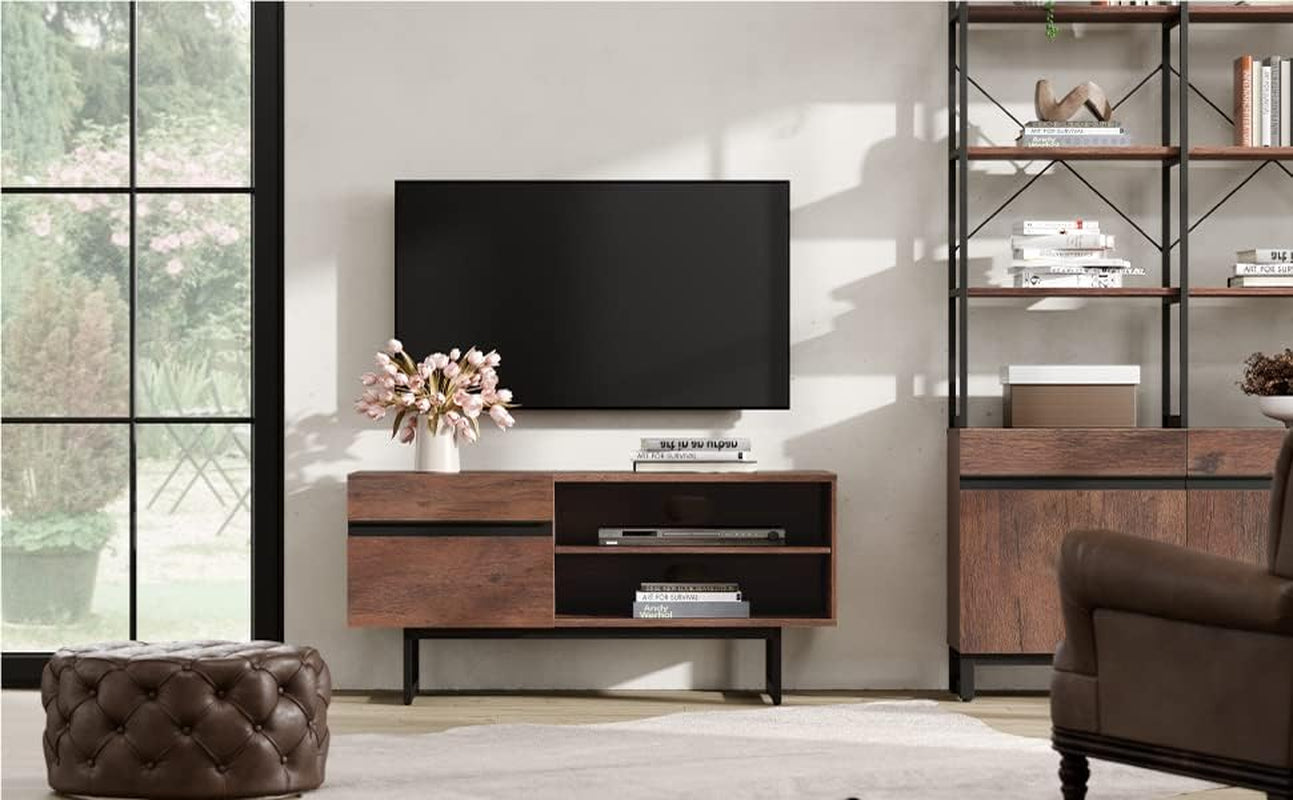 Modern TV Stand for up to 100 Inch 2 in 1 Entertainment Center TV Console with Storage Cabinets Media Console for Living Room