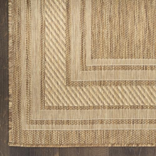 Home Horizon Indoor/Outdoor Natural 8' x 10' Area Rug - Easy Clean, Non Shedding, Bed Room, Living Room, Dining Room, Kitchen (8' x 10')