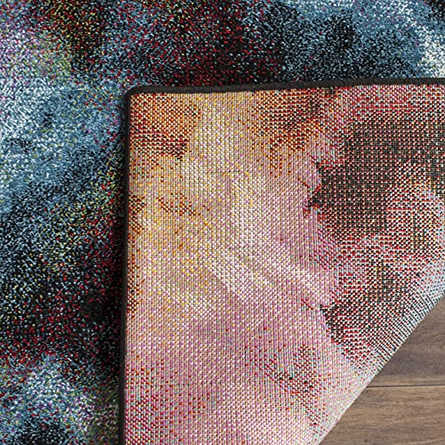 SAFAVIEH Galaxy Collection Runner Rug - 2'3" x 12', Multi, Vibrant Abstract Design, Non-Shedding & Easy Care, Ideal for High Traffic Areas in Living Room, Bedroom (GAL110A)