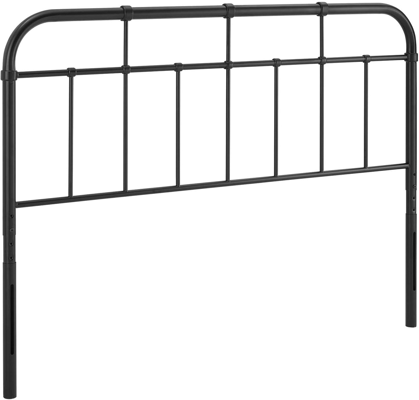 Alessia Modern Farmhouse Metal Queen Headboard in Black