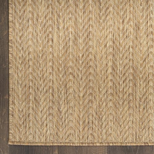 Home Horizon Indoor/Outdoor Natural 8' x 10' Area Rug - Easy Clean, Non Shedding, Bed Room, Living Room, Dining Room, Kitchen (8' x 10')