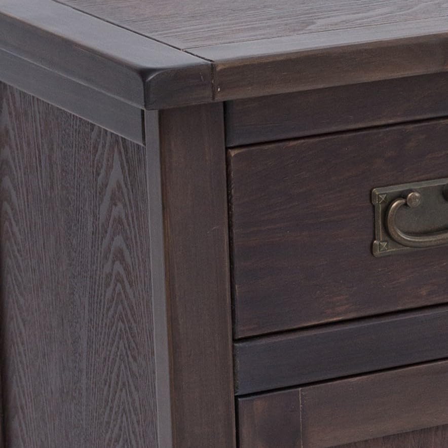 Solid Wood Long Sideboard Measuring 47" x 16" x 32" - MS405 (Dark Coffee), view 7
