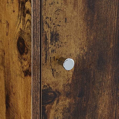 Xtra Storage Three-Door Cabinet with Shelf in Walnut Wood Finish