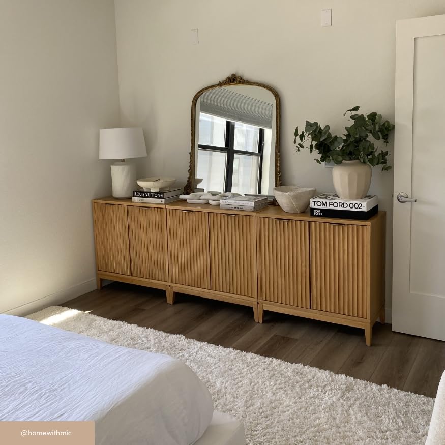 Nathan James Jasper Wood Modern Sideboard Accent Storage Cabinet with Fluted, view 7