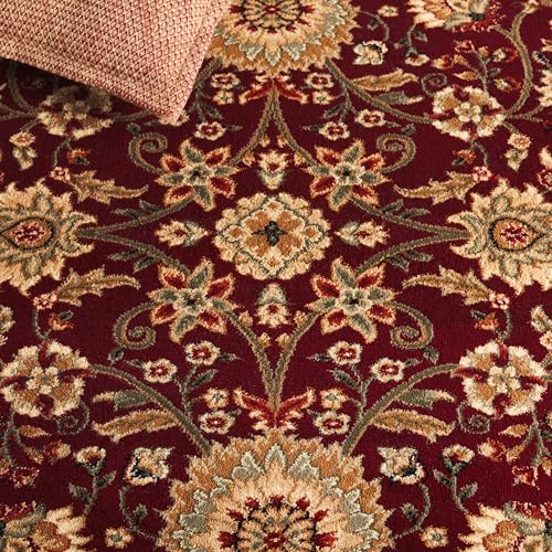 SAFAVIEH Lyndhurst Collection Accent Rug - 2'3" x 4', Red & Ivory, Traditional Oriental Design, Non-Shedding & Easy Care, Ideal for High Traffic Areas in Entryway, Living Room, Bedroom (LNH212F)