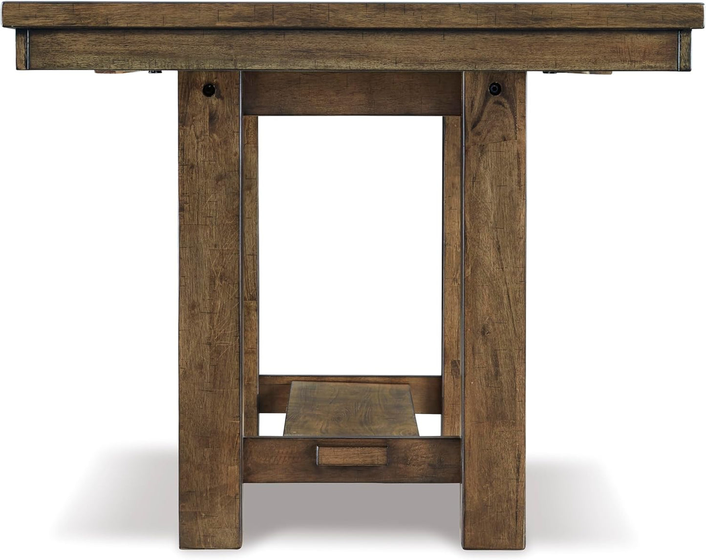 Moriville Farmhouse 36” X 30” Dining Extension Table, Seats up to 8, Brown
