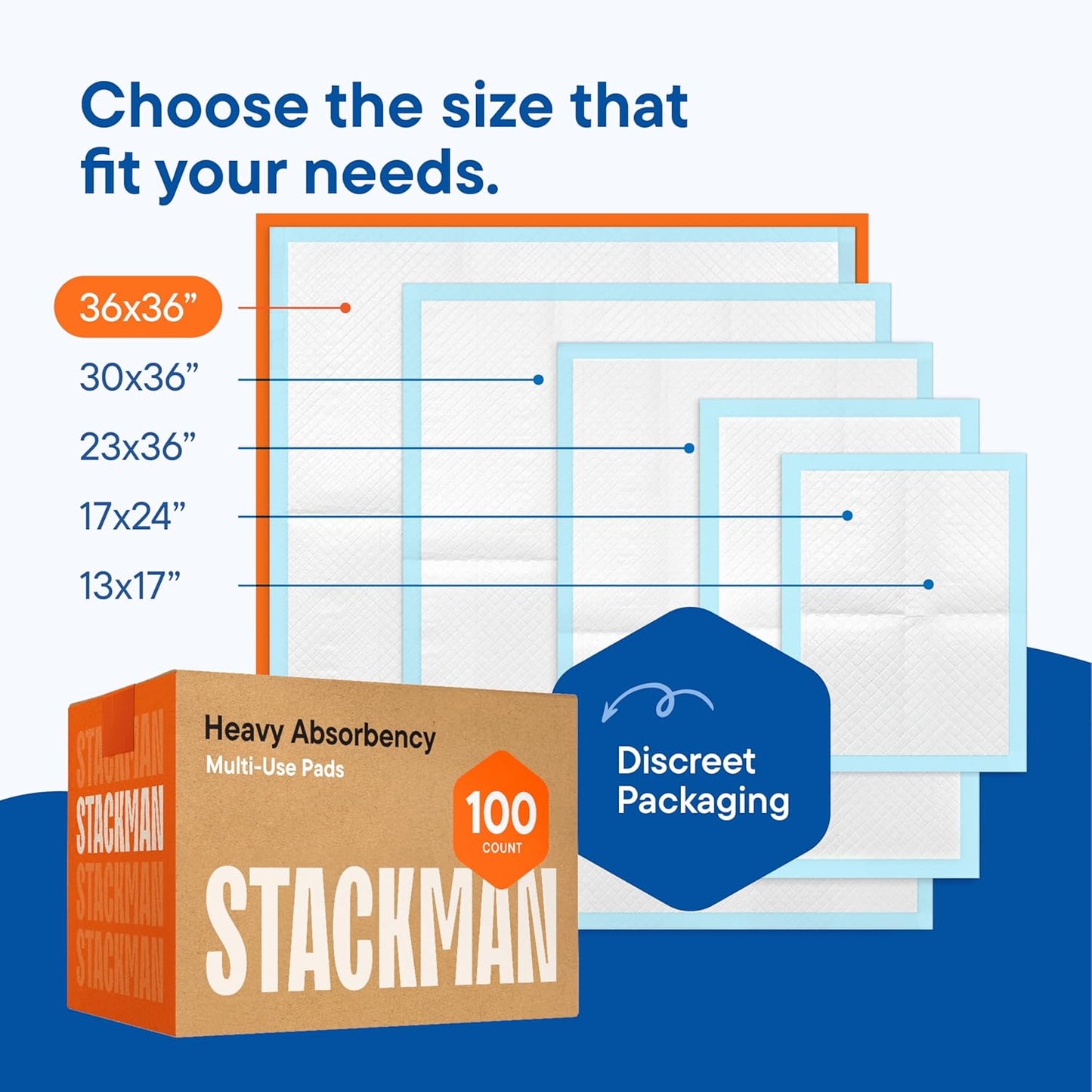 Fifty pack extra large disposable absorbent underpads, view 8