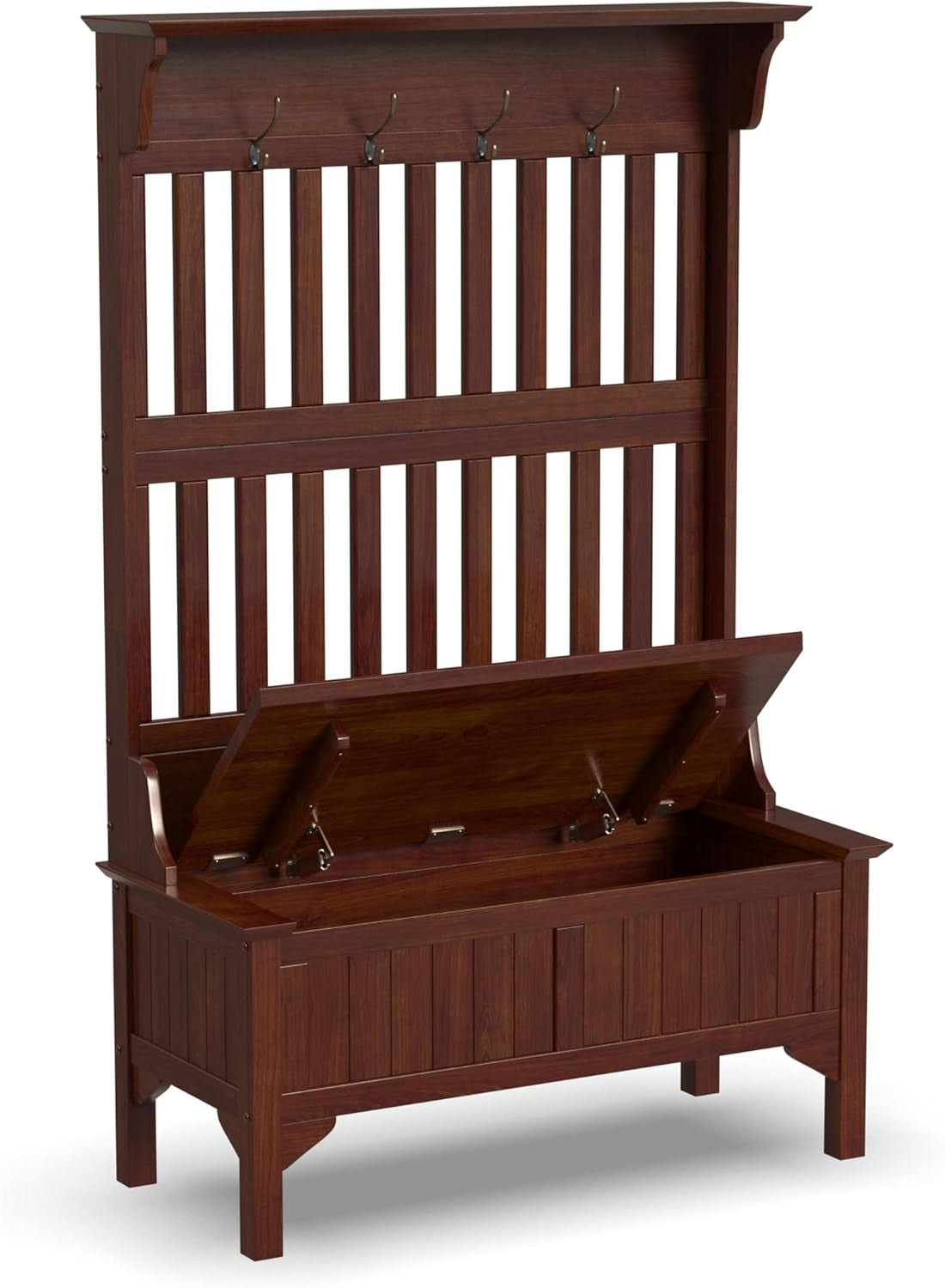 General Line Cherry Hall Tree with Bench