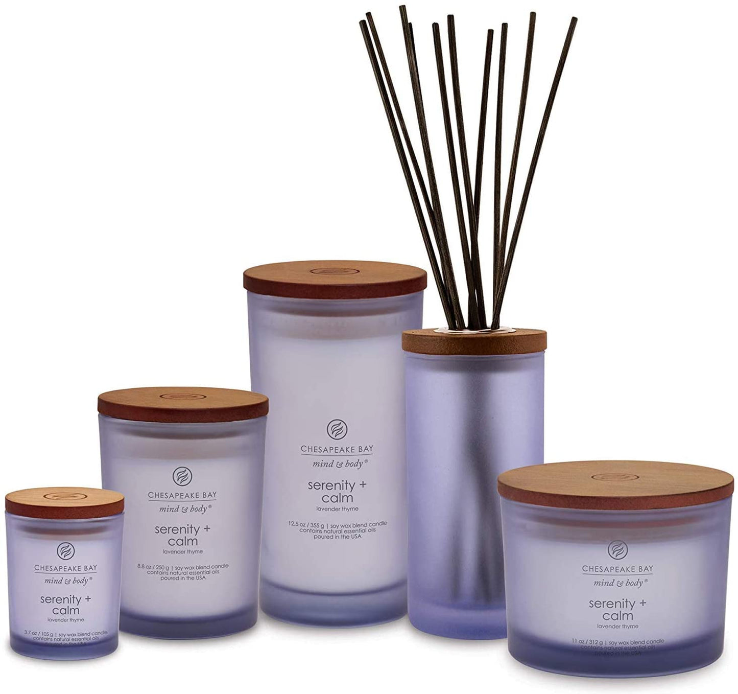 Medium Jar Scented Candle Serenity + Calm (Lavender Thyme) Home Décor Orange Gifting Idea Burn Time of 50 Hours