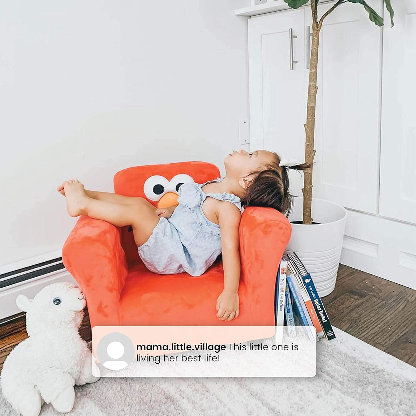 Sesame Street Elmo Upholstered Chair by , Red