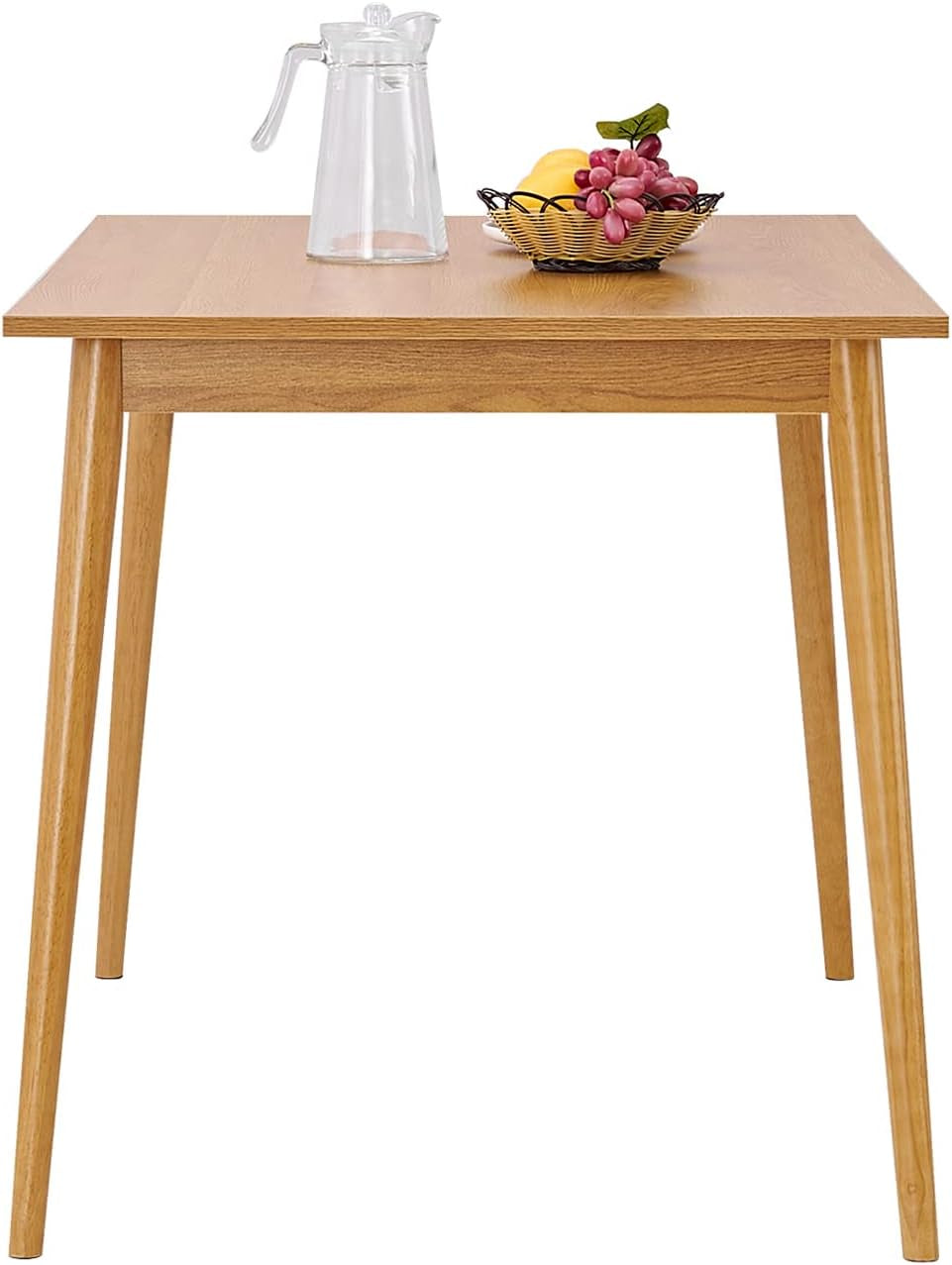 Modern Dining Table 47 Inch Kitchen Table with Solid Wood Leg Oak Finish Dinner Table Dining Room Home Furniture Natural