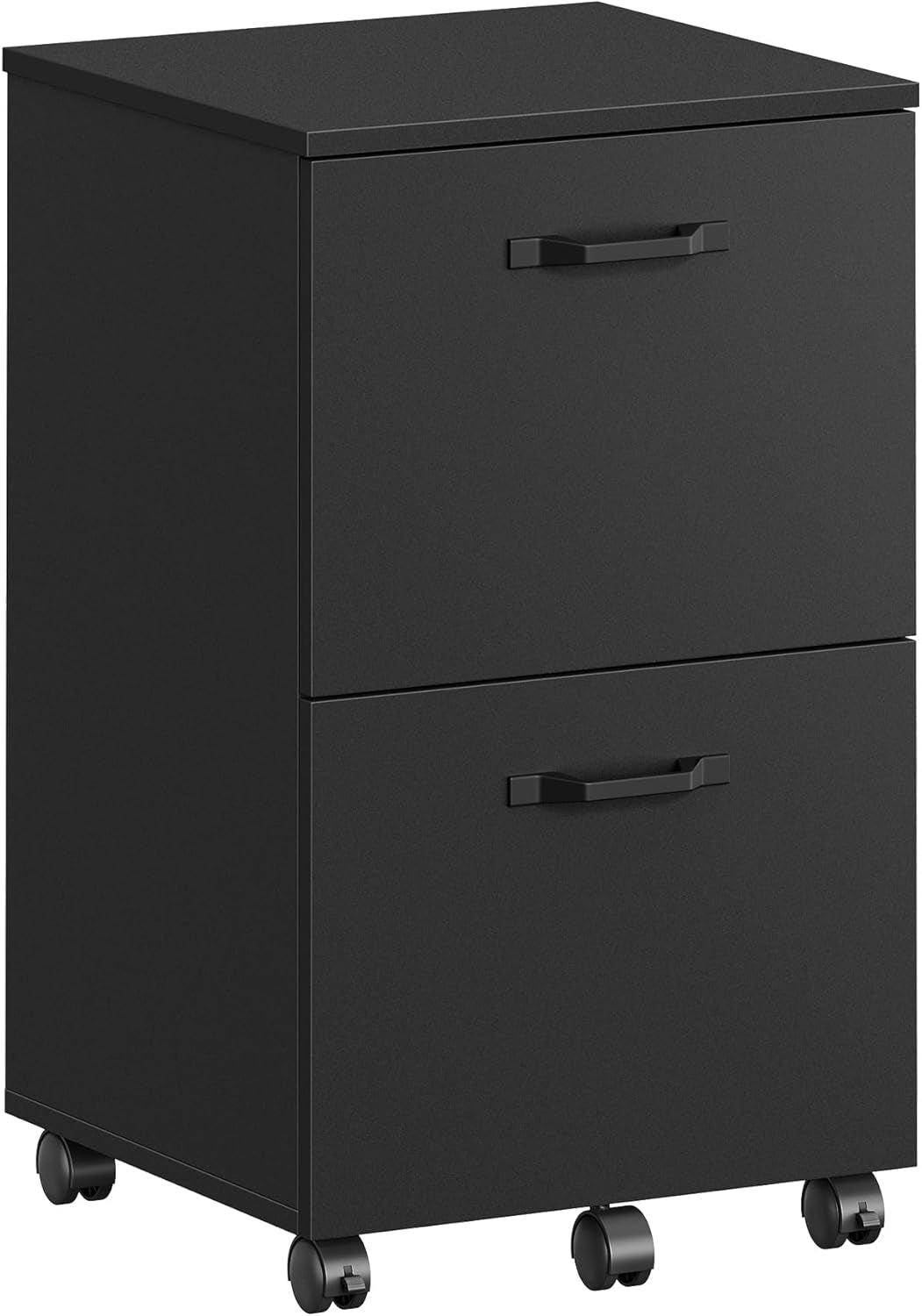 2-Drawer File Cabinet, Small Rolling Filing Cabinet for Home Office, Printer Stand, for A4, Letter-Size Documents, 15.7 X 16.5 X 27.6 Inches, Matte Black UOFC040B16