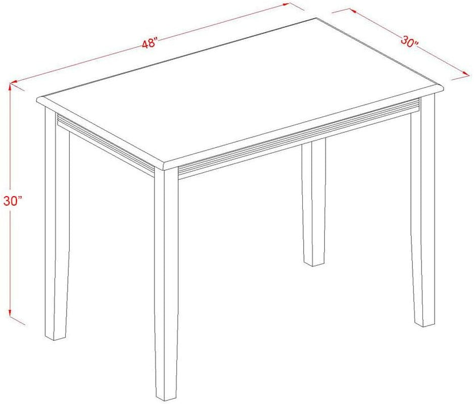 Yarmouth Rectangle Kitchen Dining Table, 30X48 Inch, Natural