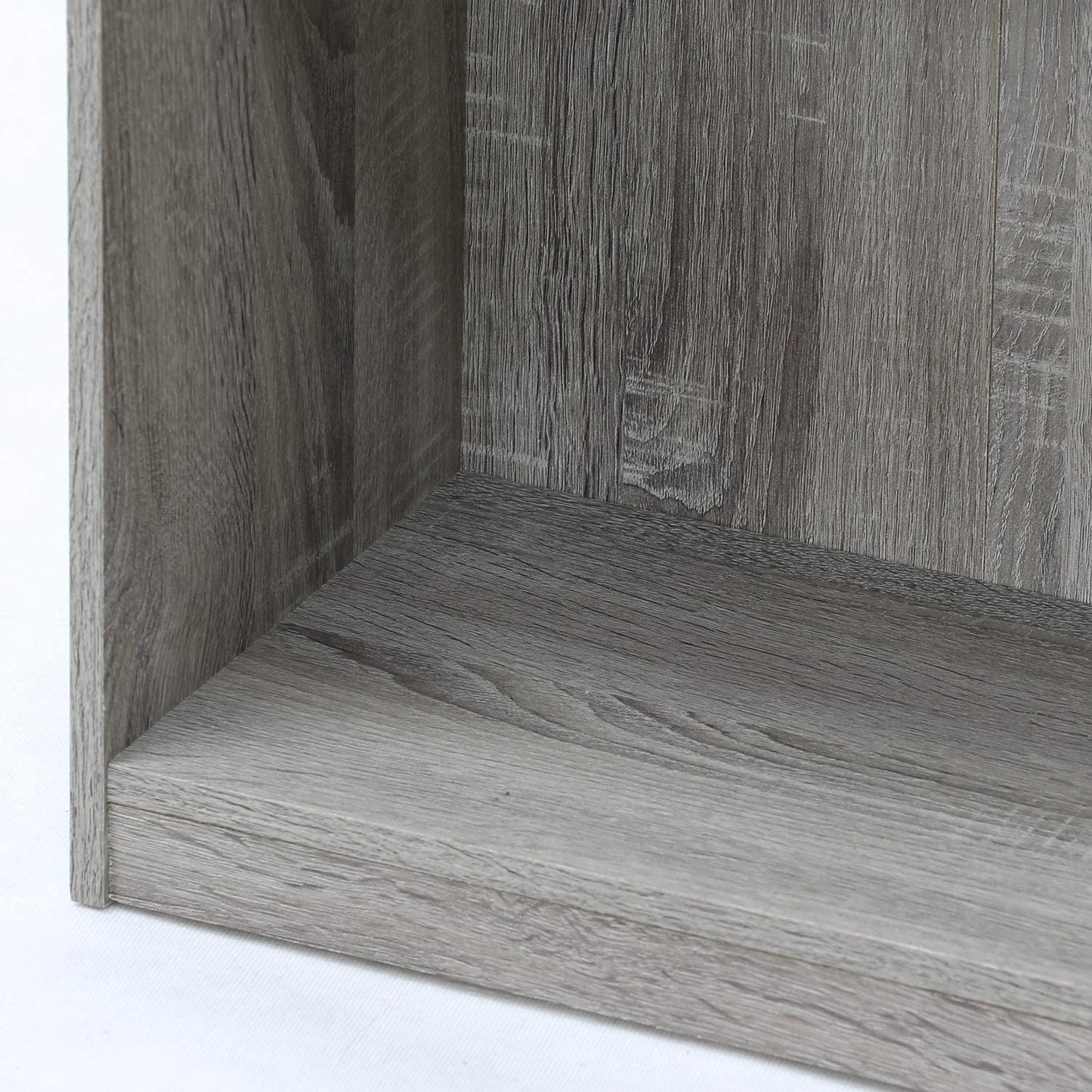 Basic 3X2 Cube Storage Bookcase Organizer with Bins, French Oak Grey/Black