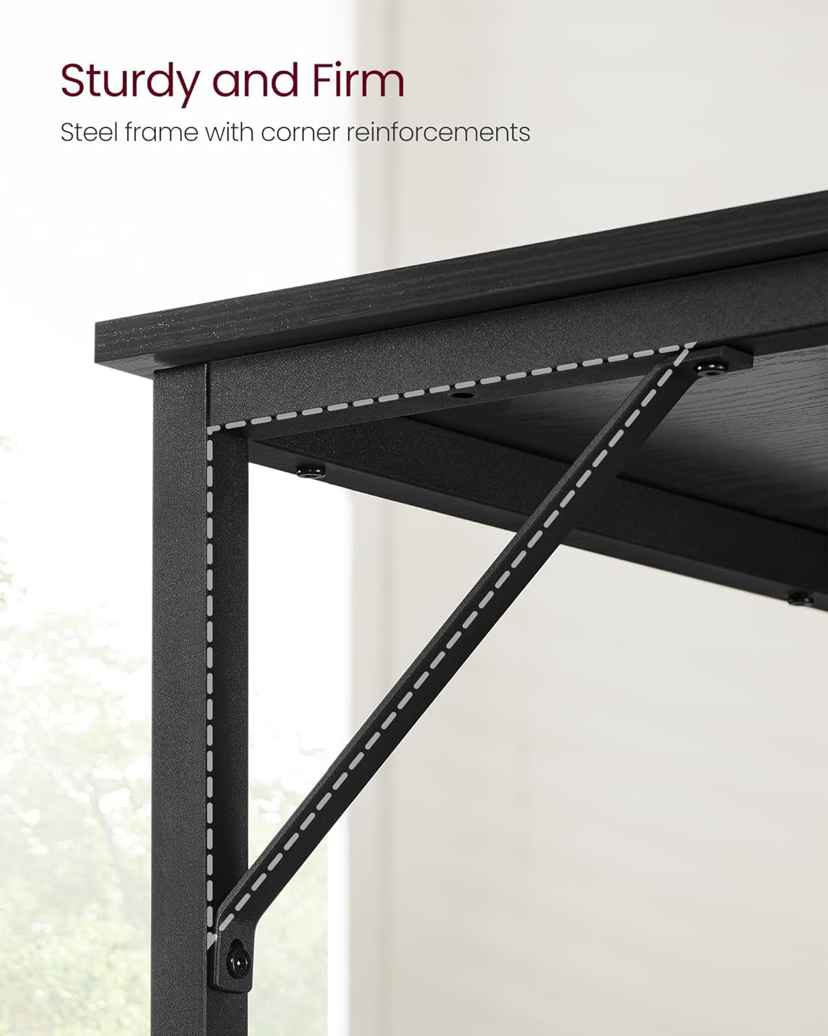 Computer Desk, Gaming Desk, Home Office Desk, for Small Spaces, 19.7 X 31.5 X 29.5 Inches, Industrial Style, Metal Frame, Rustic Brown and Black ULWD038B01