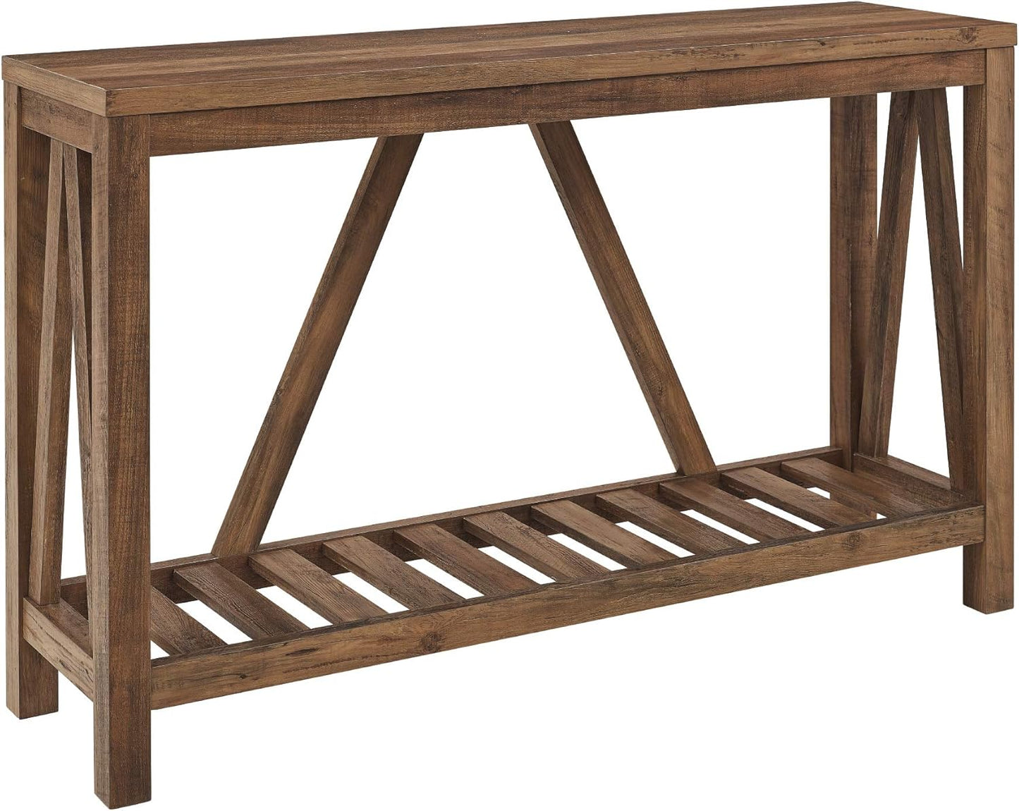 Modern Farmhouse Accent Entryway Table Entry Table Living Room End Table, 52 Inch, Rustic Oak