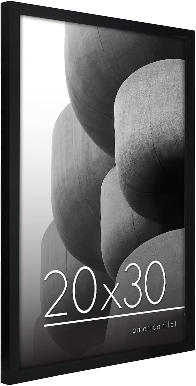 20X30 Poster Frame with Polished Plexiglass - Streamline Collection - Thin Border Picture Frame for Wall Display - Hanging Hardware Included - Black