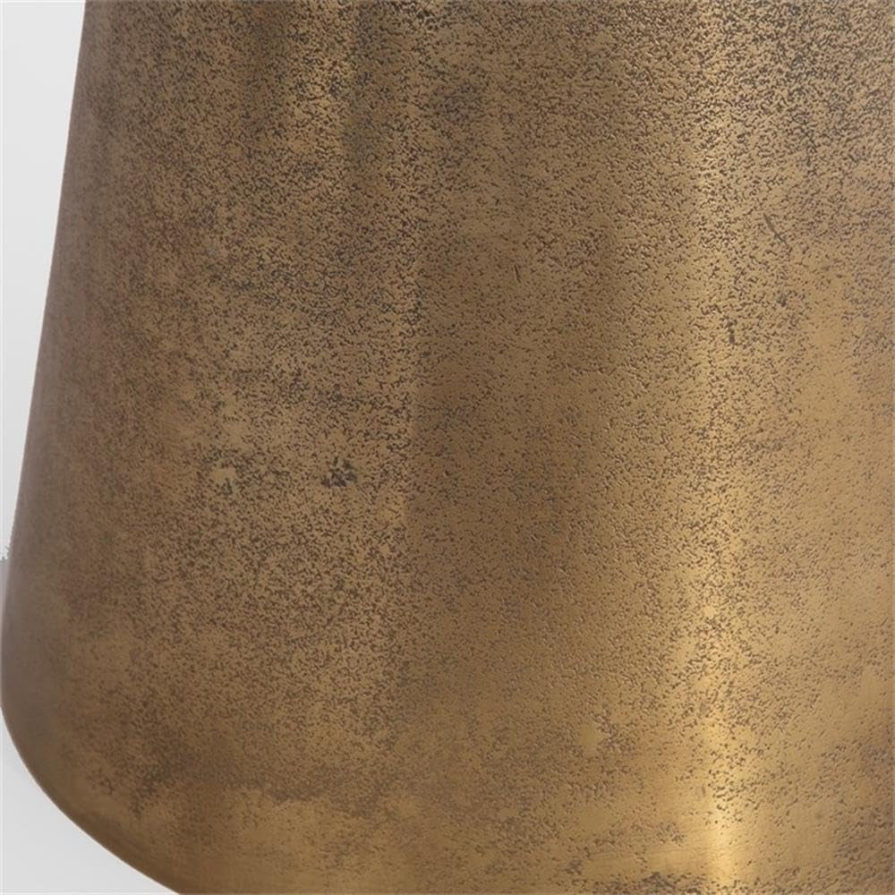 19.75" H X 12.75" W X 12.75" D Accent Aluminum Table in Antique Brass