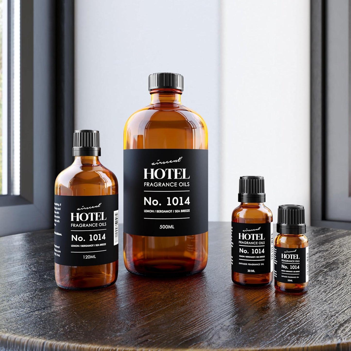 Airscent Hotel Diffuser Oil No. 1014 Inspired by the Iconic 5-Star Hotel Seaside Scent - Lemon Bergamot Sea Breeze - 10 Ml .34 Fl Oz - Fragrance Oil for Ultrasonic and Waterless Diffusers and Crafting