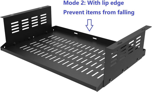 under Desk Computer Mount for Small Form Factor SFF Computers and Pcs,Using Space 17.3" X H 4" X D 12", Compatible with Playstation 4, PS4 Slim, PS4 Pro,Gaming under Desk(4Inch High)