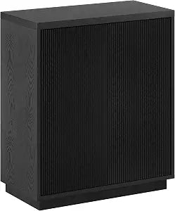 Henn&Hart 28" Fluted Accent Cabinet, Sideboard Buffet, Natural Black, view 2