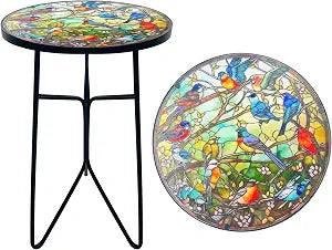 Mosaic Birds Outdoor Side Tea Table, view 2