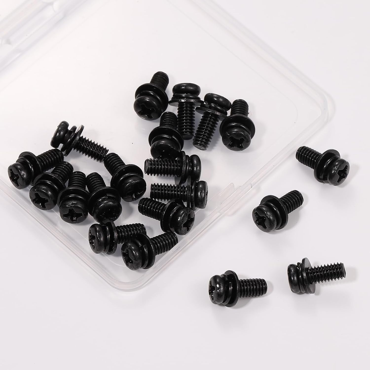 20 PCS Vesa Screws, VESA Compatible M4X10Mm Tv/Monitor Wall Mount Screws for 75X75Mm and 100X100Mm Brackets. Phillips Head M4 X 10Mm Black with Washers