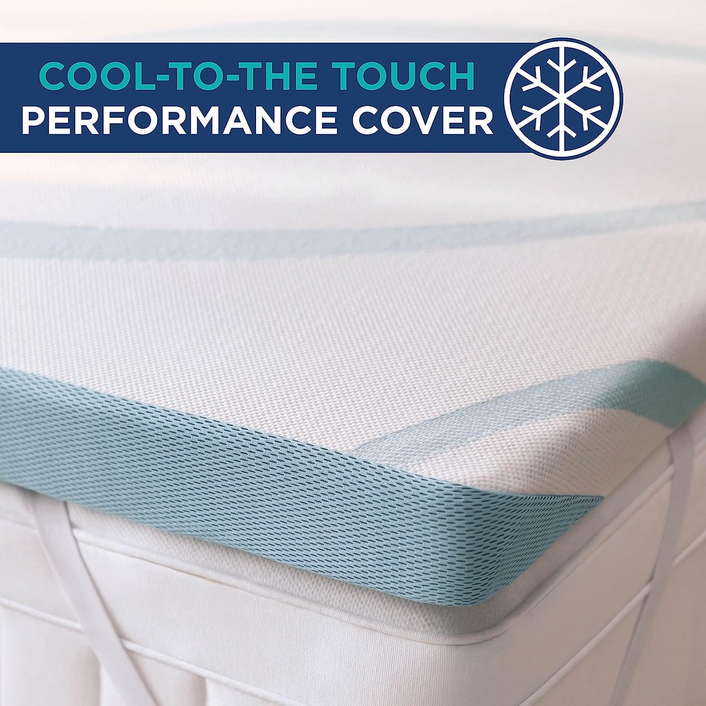 Tempur-Adapt + Cooling 3-Inch King Mattress Topper Medium Luxury Premium Foam, Washable Cover, Medium Cooling Topper,White