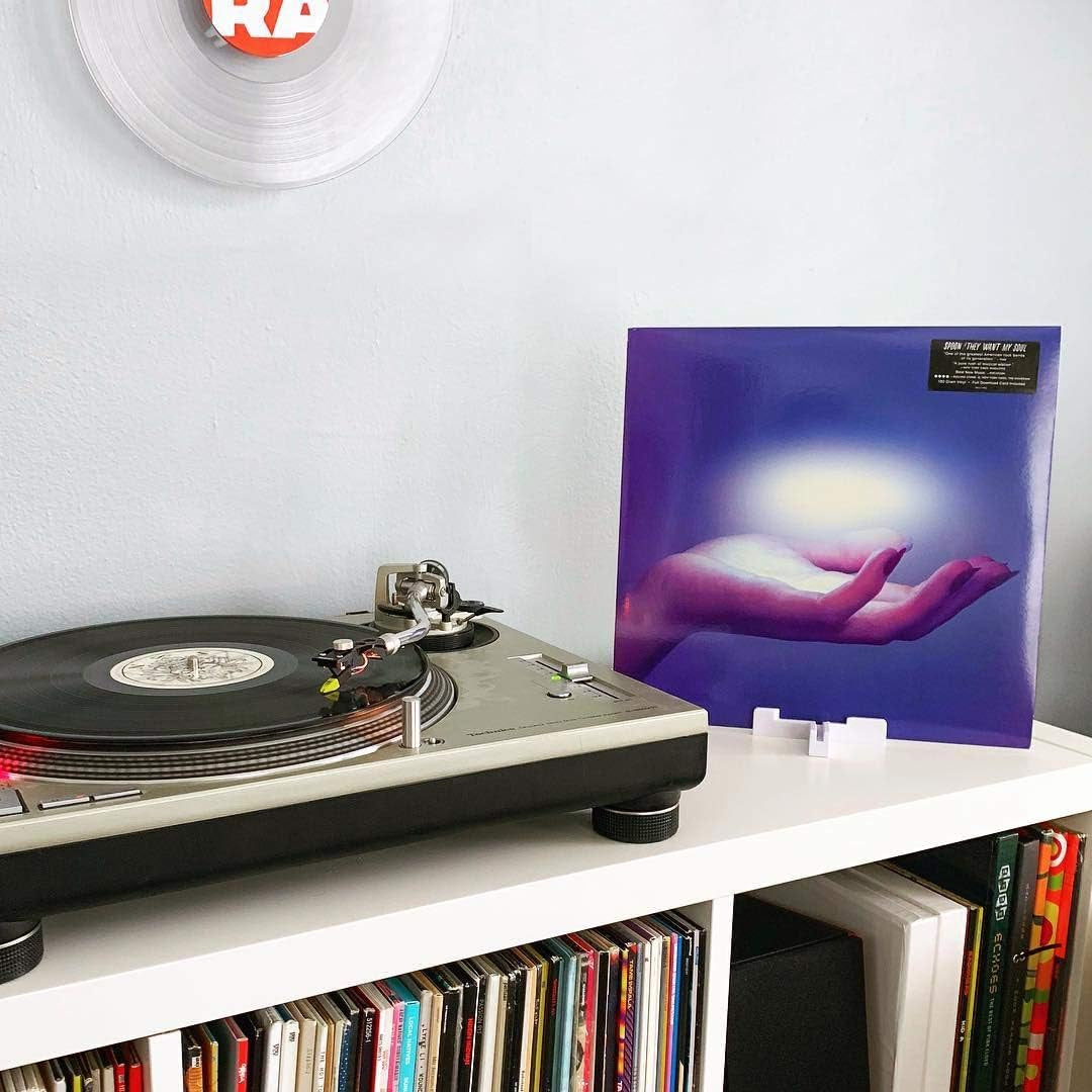 - Vinyl Record Display - Combine Vinyl and Album Cover on Wall. Doubles as a Now Playing Tabletop Stand.